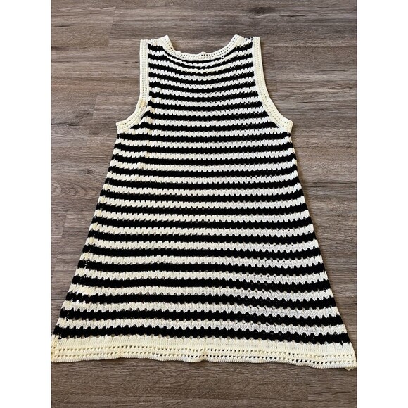 Rough Los Angeles striped crochet long Vest Size Small - Picture 3 of 7